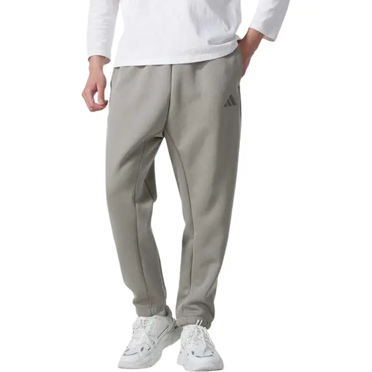 Adidas Knitted Sports Pants Men's Gray-1