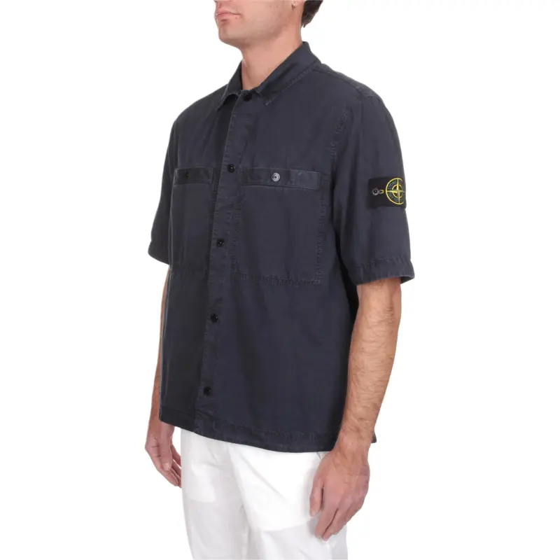 STONE ISLAND Shirts Men Blue-2