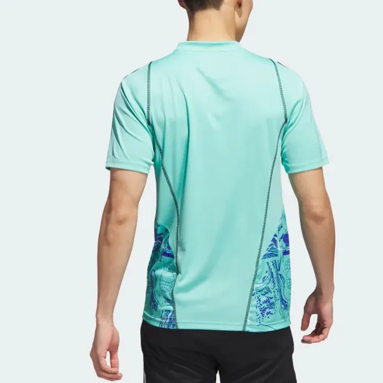 Adidas T-Shirts Men Teal-6