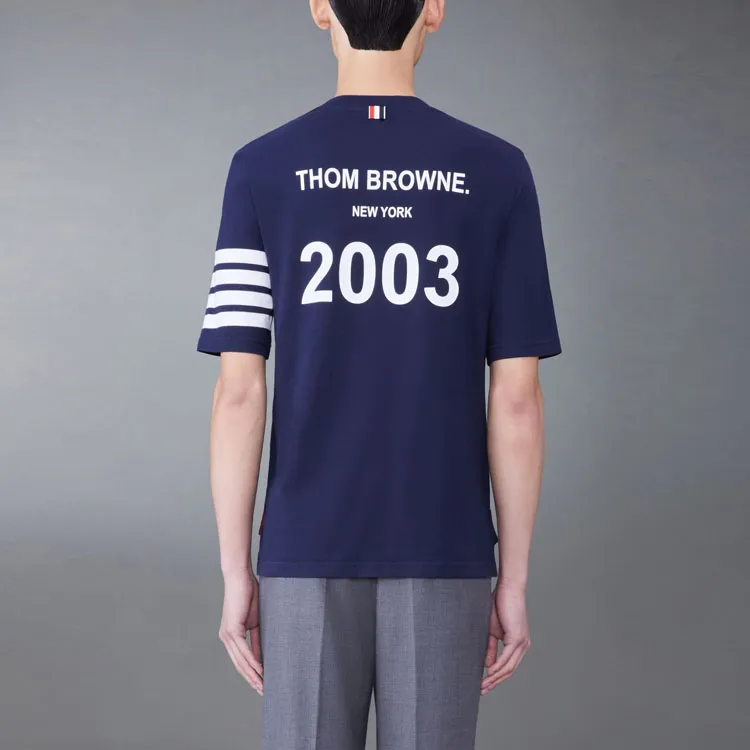 THOM BROWNE 4 Bar Stripe 2003 print T shirt-2
