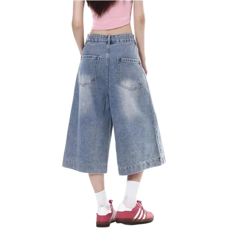 HLPT Denim Shorts Unisex Blue-3