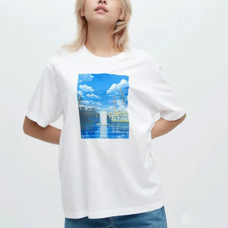 UNIQLO X Makoto Shinkai SS23 T Shirts Unisex White-2