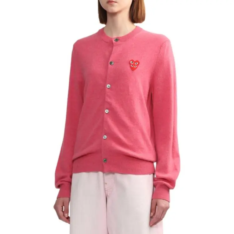 CDG Play FW24 Sweater Unisex Pink-1