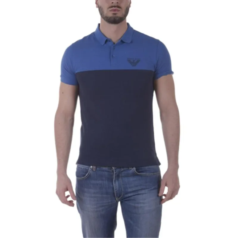 ARMANI JEANS Polo Shirts Men Blue-3