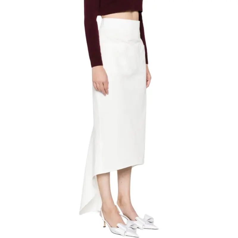 PRADA FW23 Casual Long Skirts Women's White-5