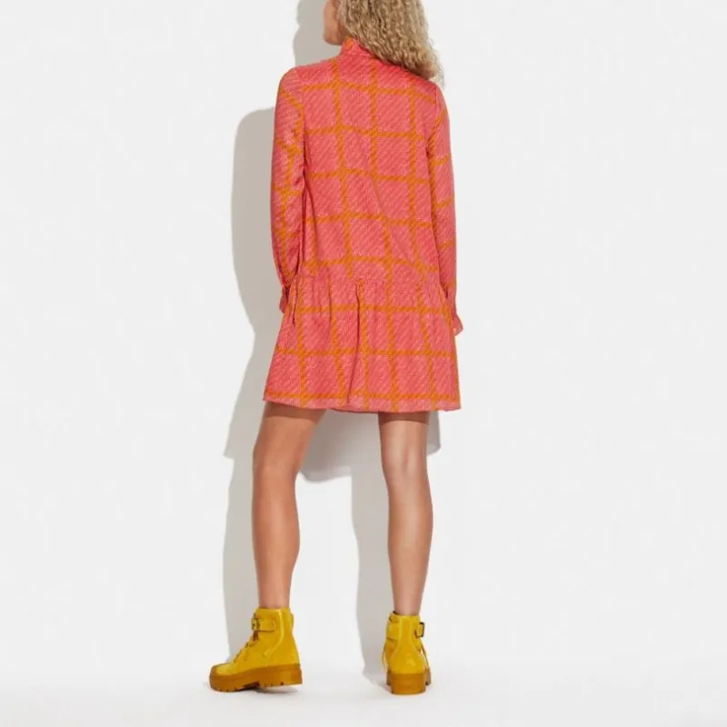 COACH Long Sleeved Dresses Women's Orange-2