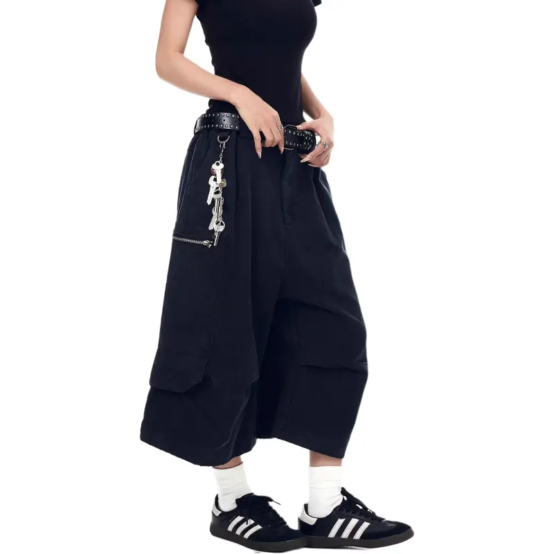 VINMUK Denim Shorts Unisex Black-5