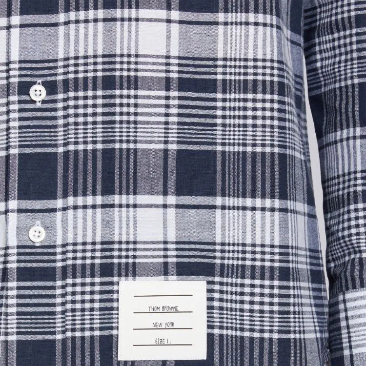 THOM BROWNE RWB stripe Checked print Shirt-4