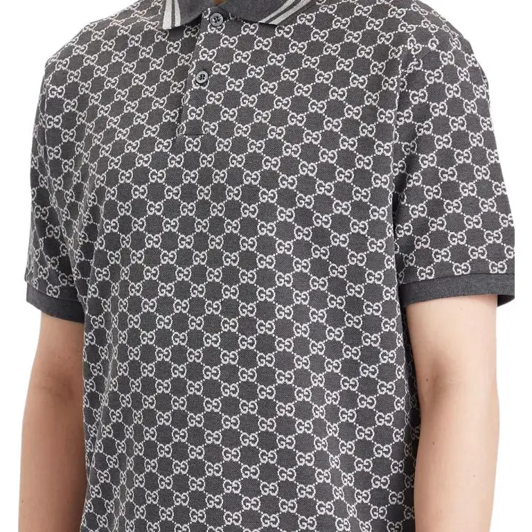 GUCCI SS25 Polo Shirt Men's Dark Gray-4