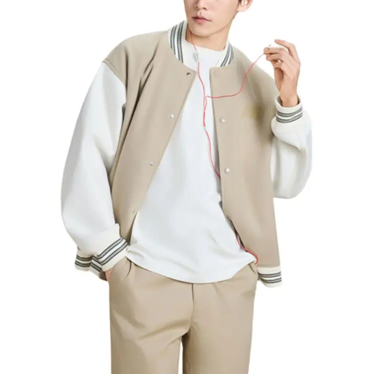 New Balance Baseball Jacket Men's Dark Khaki-3