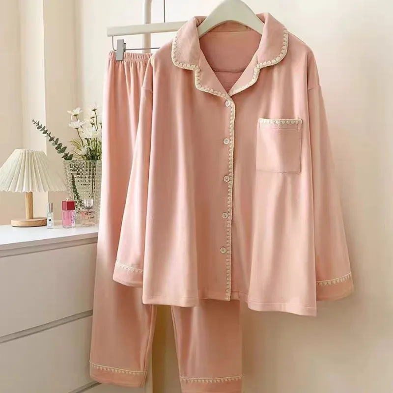 WANANNI Pajama Set Women's Orange Pink-2