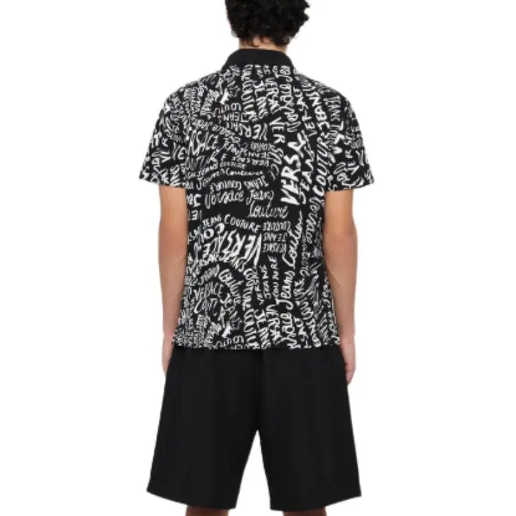 VERSACE JEANS COUTURE Logo print Polo Shirt-4