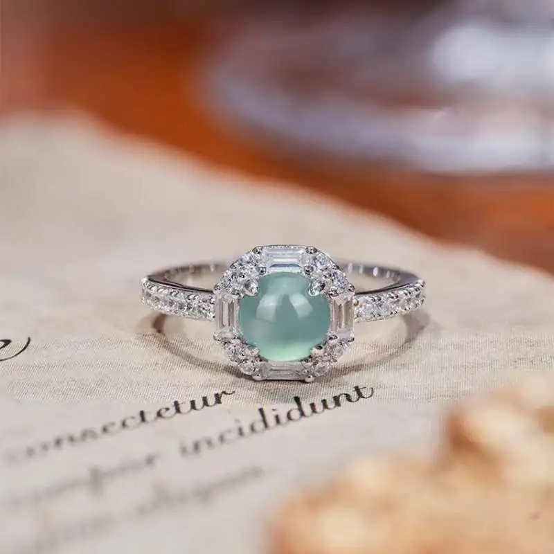 Grace Glutinous Jade Jadeite Rings Women's-1