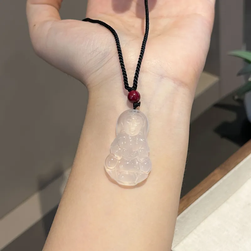 MOONS FAME Chalcedony Necklaces Unisex-10