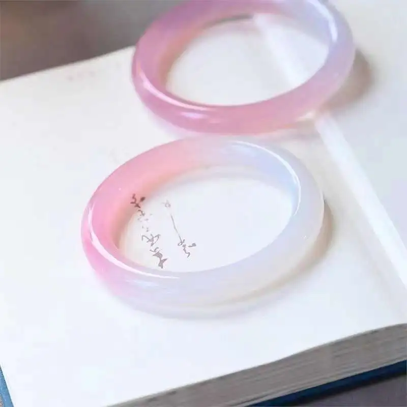 Grace Chalcedony Jade Bangles Women's-6