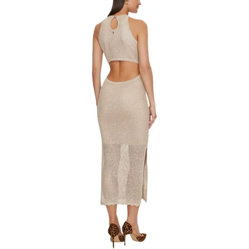 GUESS Sleeveless Dress Women's Beige-1