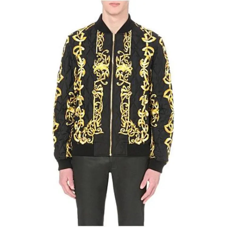 VERSACE Jackets Coats Men's Black Gold-1