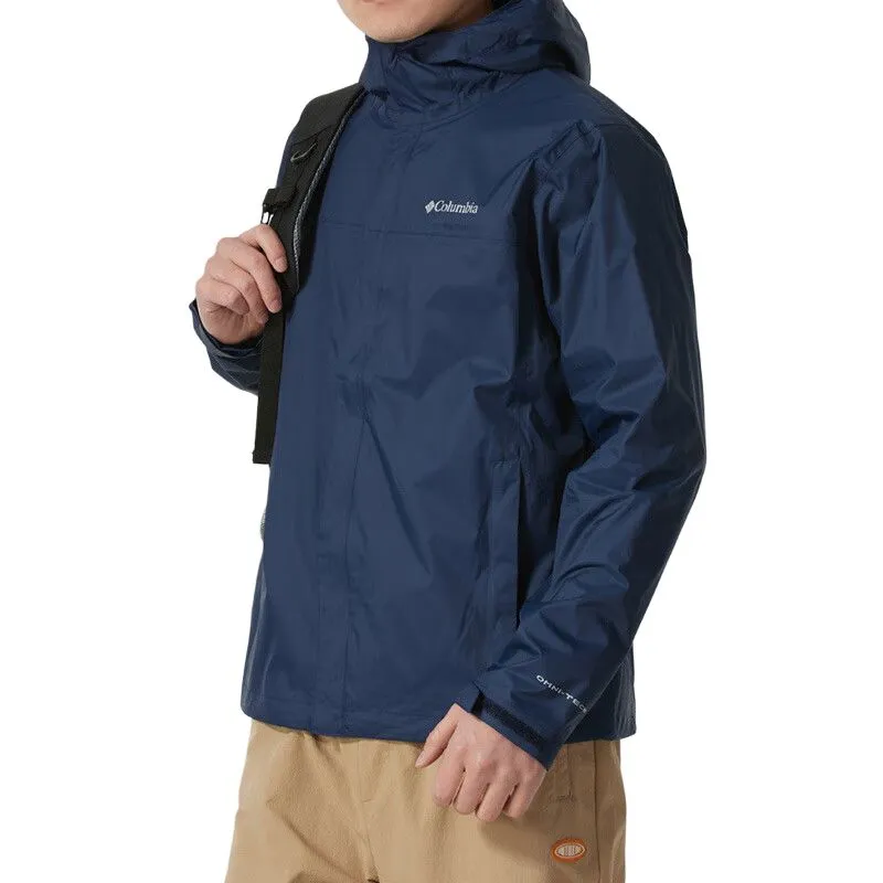 Columbia City Outdoor Collection Water-Resistant Windproof Breathable Warm Windbreaker Jacket Men's Navy Blue-4