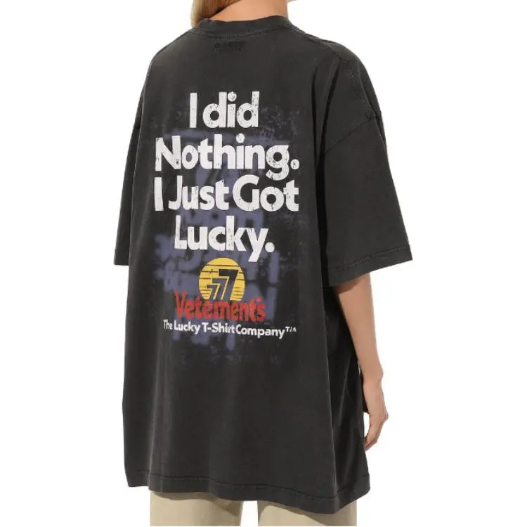 Vetements T-Shirts Men Gray-4