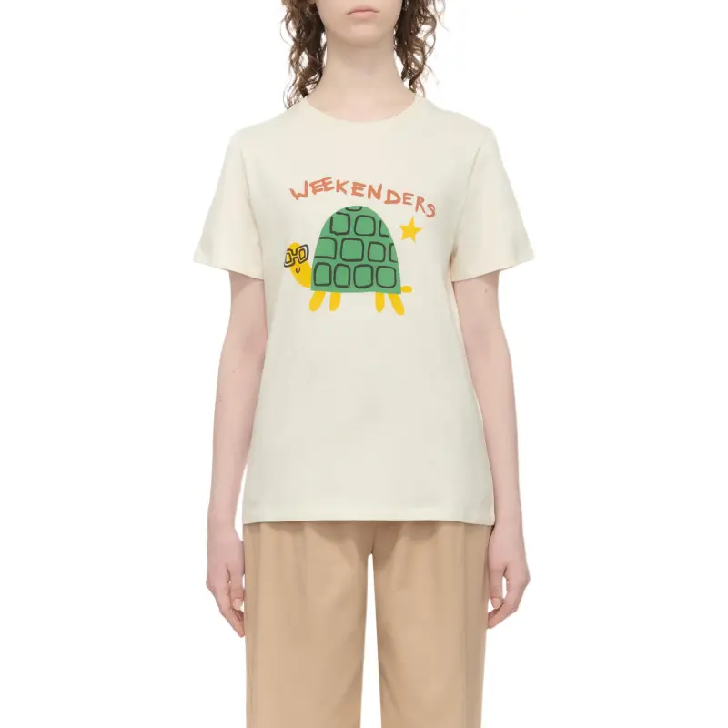WEEKEND MaxMara Graphic Printed Crewneck T Shirt-3