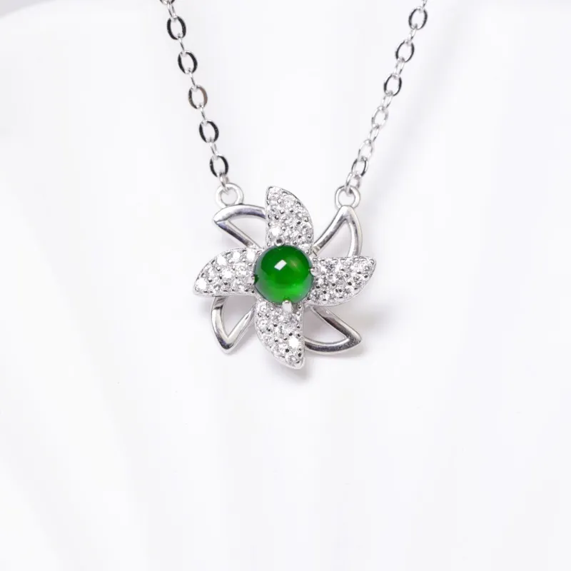 KALAIYIN Ice Glutinous Jadeite Necklaces Women's-3