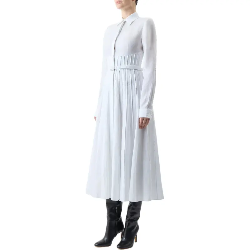 GABRIELA HEARST Dewi Linen Midi Shirt Dress-4