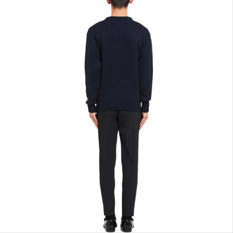 PRADA Cashmere Sweaters Men Dark Blue-2