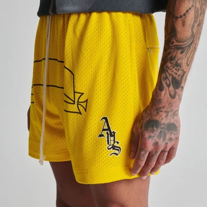 Askyurself Casual Shorts Unisex Yellow-3