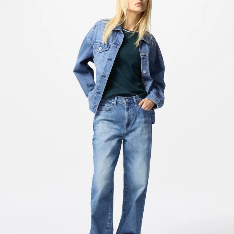 UNIQLO Denim Jacket Women's Sky Blue-1