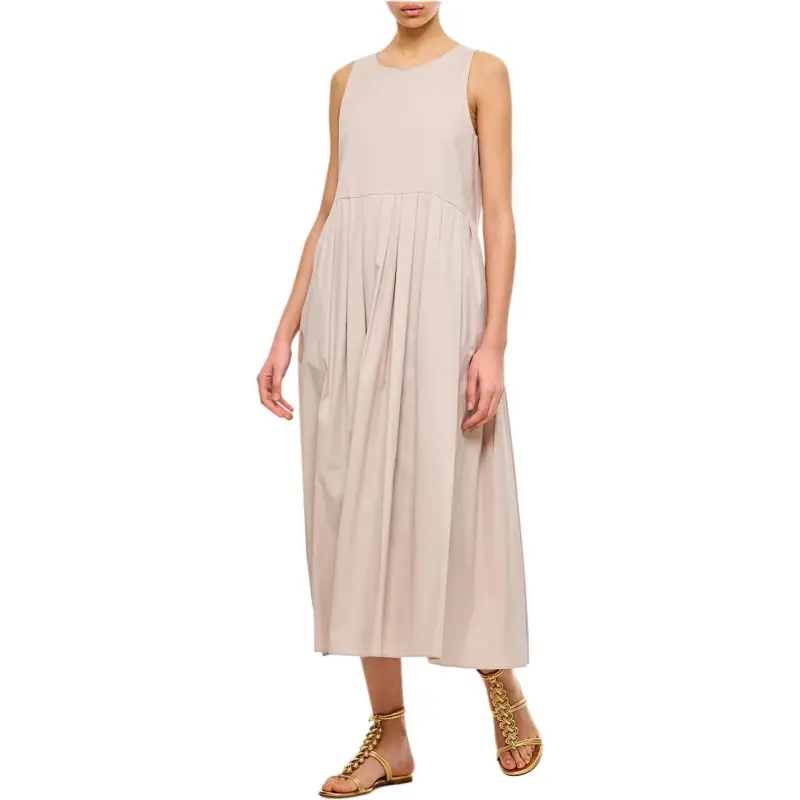 'S MAX MARA Sleeveless Dress Women's Beige-2