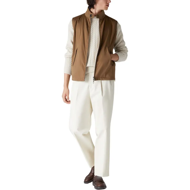 Loro Piana Vest Men's Light Brown-3