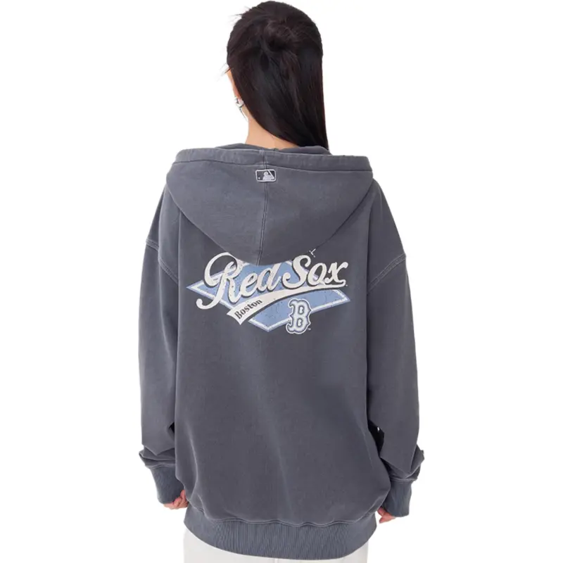 MLB Boston Red Sox RED SOX Sweatshirt Unisex Dark Charcoal Gray-5