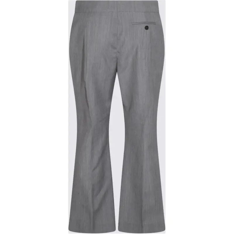 Alexander McQueen Pleat Detailed Flared Trousers-1