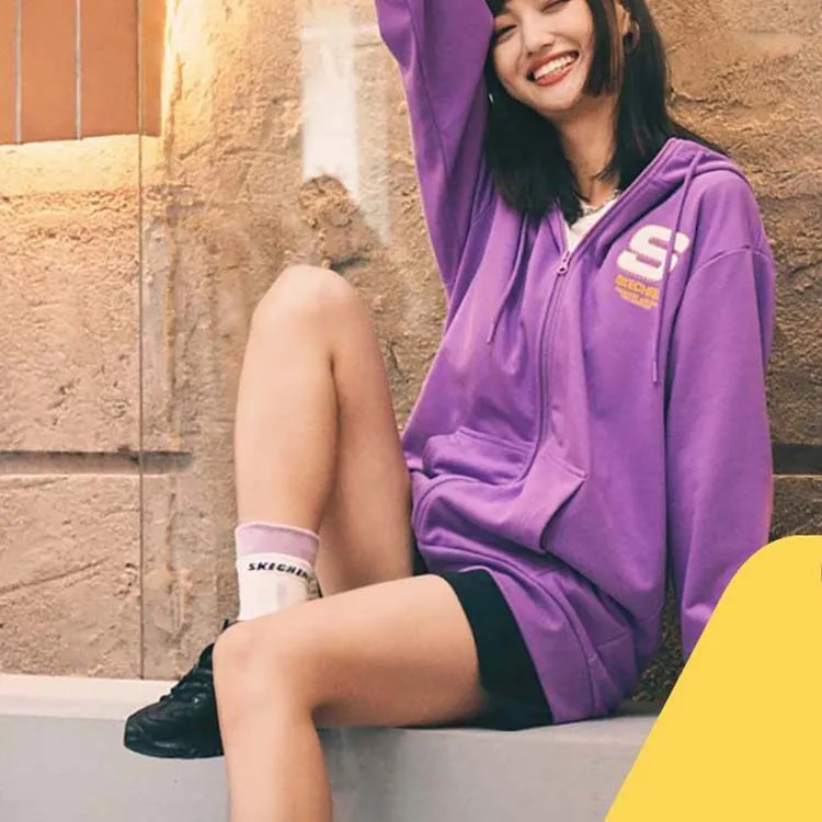 Skechers Colorful Sweatshirts Unisex Crystal Purple-2