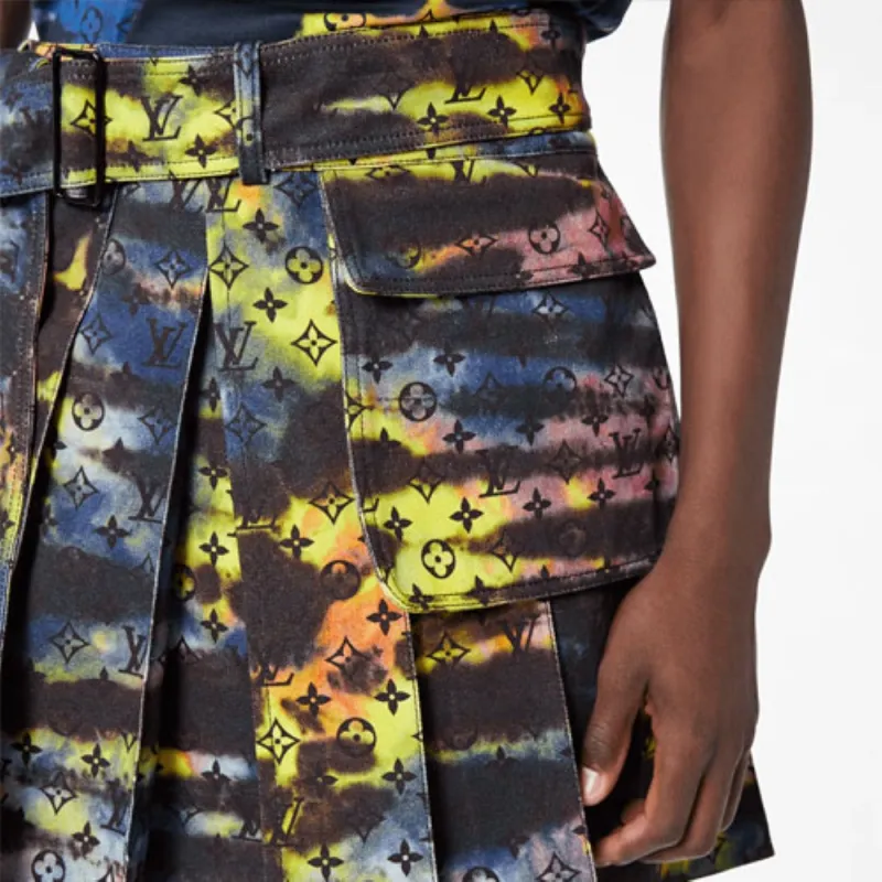 LOUIS VUITTON FW21 Denim Short Skirts Unisex-4