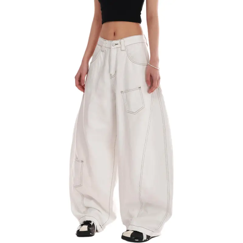 VINMUK Jeans Unisex White-5