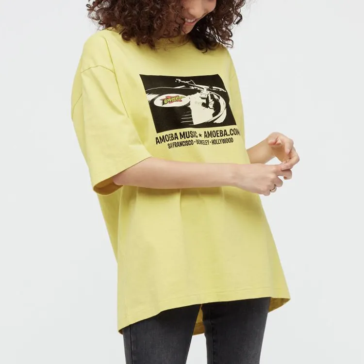 UNIQLO T Shirt Unisex Apricot Yellow-2