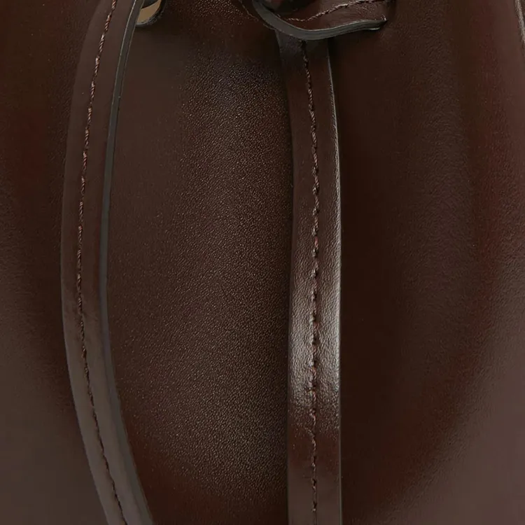 MANSUR GAVRIEL Saffiano Leather Bucket Bags Crossbody Bag Shoulder Bag Mini Women's Chocolate Brown-3