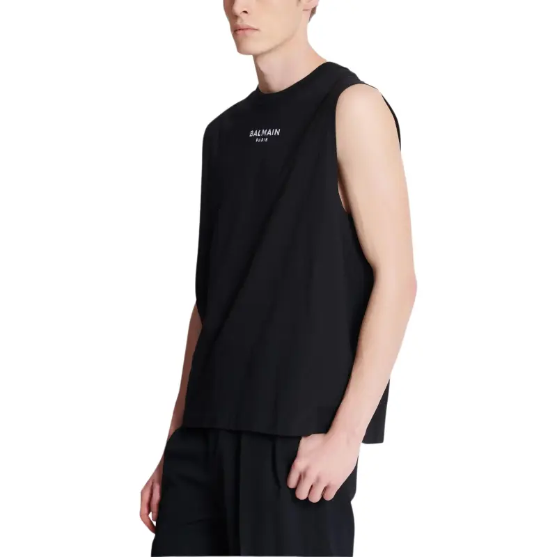 BALMAIN Logo embroidered Tank Top-5