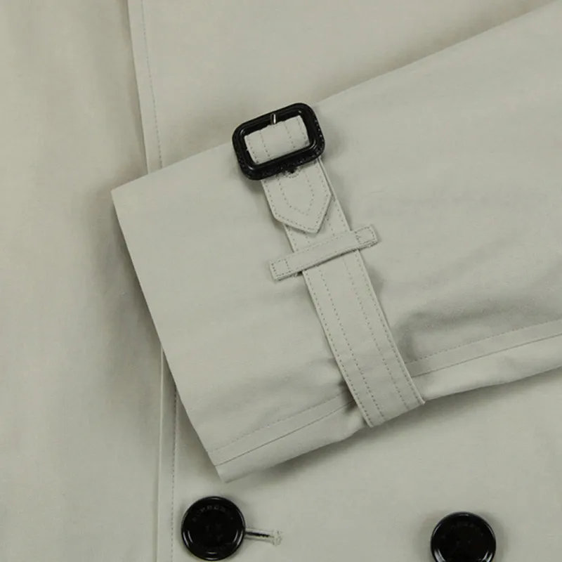 Burberry Trench Coats Men Light Gray-2