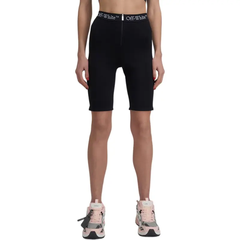 OFF WHITE Logo waistband Zip Shorts-2
