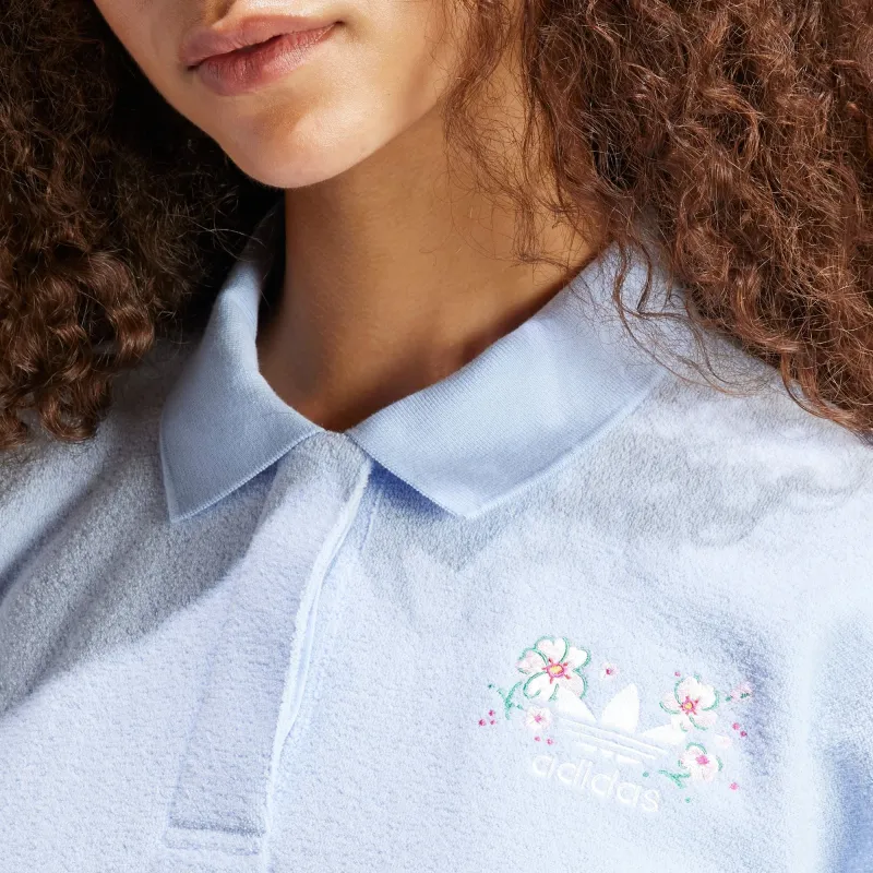 Adidas Originals Cherry Blossom Limited Series Short Sleeved Dresses Women's Light Pink Blue-5