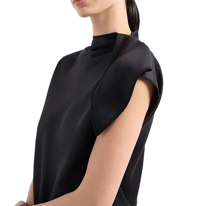 GIORGIO ARMANI Double faced Silk satin Long Dress-4