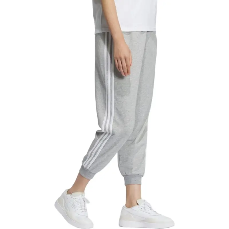 Adidas Knitted Sports Pants Women's Medium Heather Gray/White-2