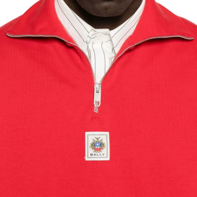BALLY Emblem Patch High Neck Sweatshirt-4