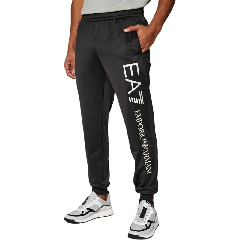 EMPORIO ARMANI EA7 SS22 Knitted Sports Pants Men's Black-4