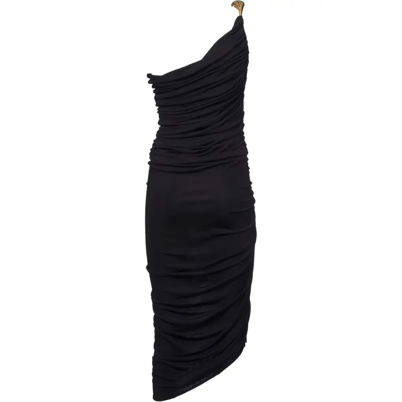 Bottega Veneta One-Shoulder Midi Dress-1