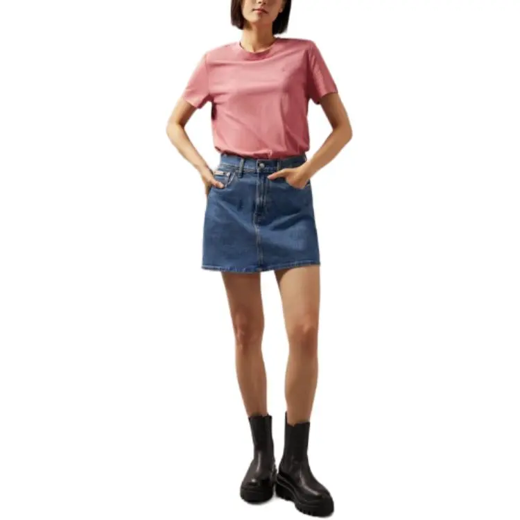 CALVIN KLEIN Regular T Shirt Women's Dirty Pink-4