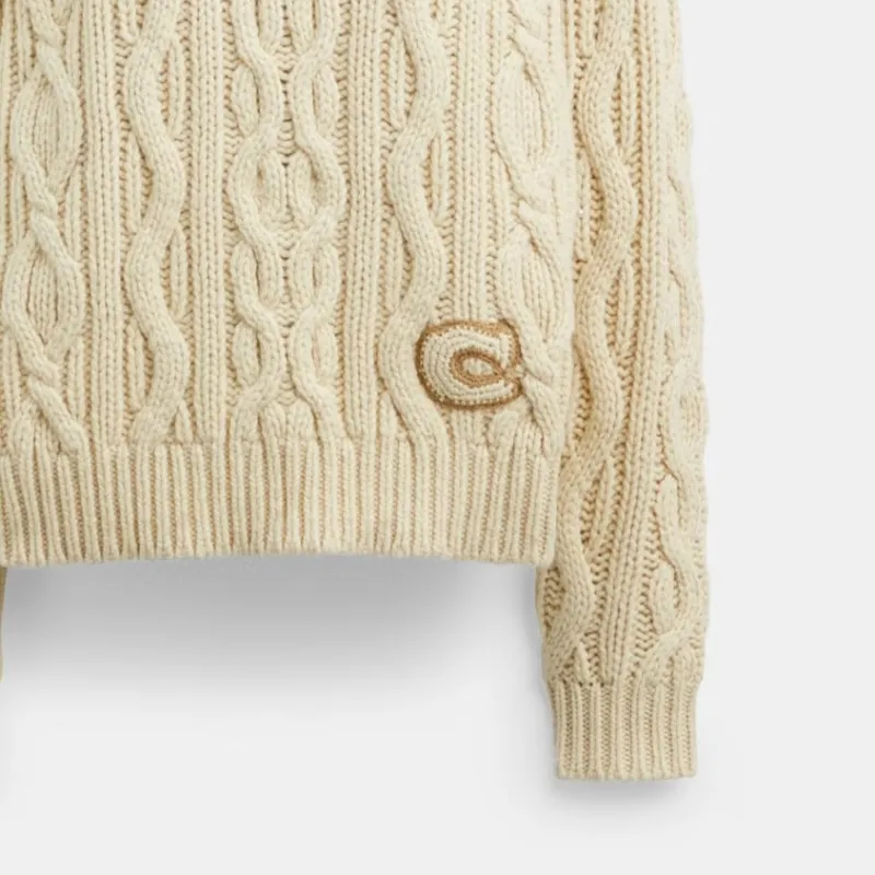 COACH FW24 Sweater Women's Cream-4