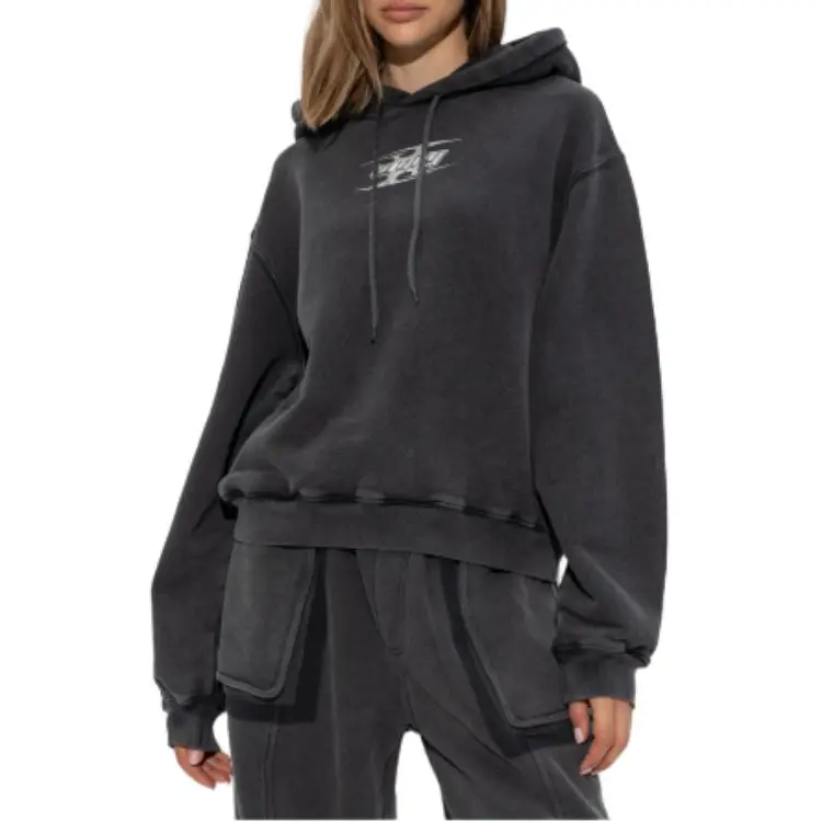T By Alexander Wang Blade Logo Hoodie Washed Cedar-2